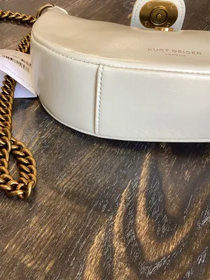 Kurt Geiger London Small Chelsea Chain Strap Beige Leather Crossbody Bag thumbnail 7