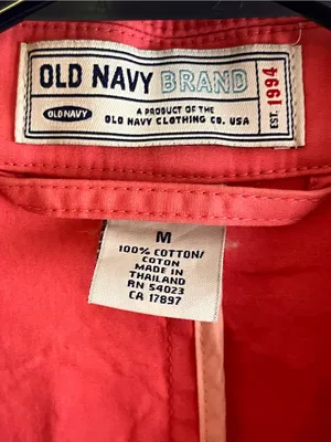 Old Navy Pink Coral Trench Coat M cotton thumbnail 2