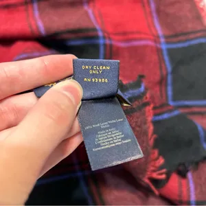 Brooks Brothers 100% Wool Red Plaid Scarf Made in Italy Winter Fall Warm Cozy thumbnail 6