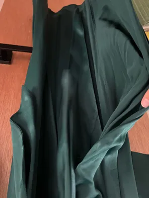 Zara forest teal green satin silky maxi tie dress thumbnail 9