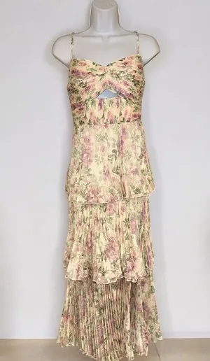 ASTR The Label- Emmi Dress in Purple Floral Mesh thumbnail 5