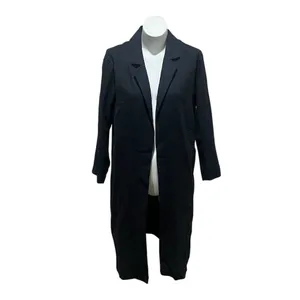 All:Row Women's Black Long Blazer Coat Medium Linen thumbnail 11