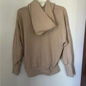 Abercrombie & Fitch Soft Collection Hoodie Sweatshirt Tan Size Small thumbnail 5