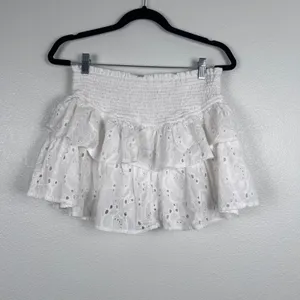 Altar'd State Women's Carrie Tiered‎ Mini Skirt White Sz L thumbnail 11
