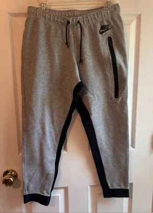Nike Tech Fleece Joggers Gray Black Zip Pocket Sweatpants Women's M thumbnail 1