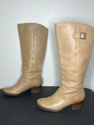 Matisse Tan Leather Tundra Knee High Riding Boots Size 8 Equestrian Classic thumbnail 3