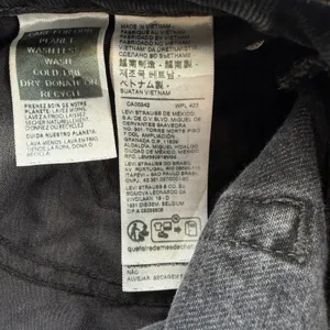 Levis Women W27 L30 Wide Leg Jeans Washed Black 100% Cotton A3566-0000 thumbnail 6