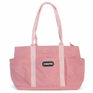 Pink Canvas Tote Bag for Women thumbnail 1