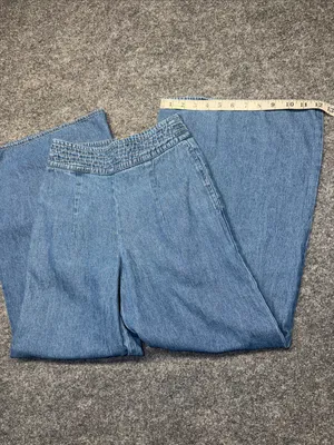 Eleven.O.One Wide-Leg High-Waist Flare Pants in Light Blue thumbnail 4
