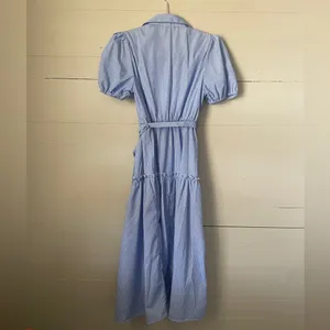 SHEIN Light Blue Striped Midi Dress thumbnail 2