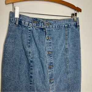 SHEIN Y2K style button front denim straight pencil skirt‎ women size 8/10 trendy thumbnail 2