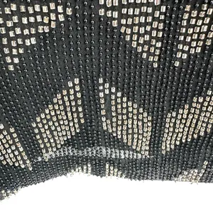Reiss‎ Size 10 Dress Black Silk Sheath Beaded Geometric Short Sleeve Cocktail thumbnail 5