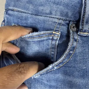 American Eagle High-Rise Blue Denim Roll-Cuff Women's Shorts SZ:6 thumbnail 5