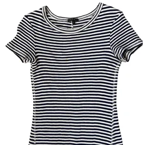 Theory Onissa Striped 100% Cotton Ribbed Mini Dress Small Navy White Coastal EUC thumbnail 4