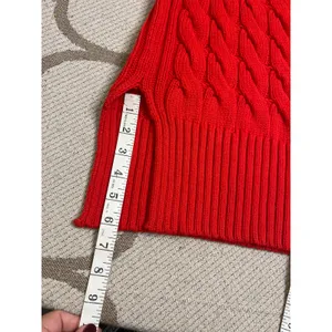 J. Crew Cotton blend cableknit side-slit crewneck sweater, style:Bm401, size s/m thumbnail 9
