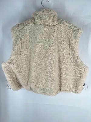 Oli & Hali Cream Sherpa Half Zip Vest Size L Contrast Pocket thumbnail 10