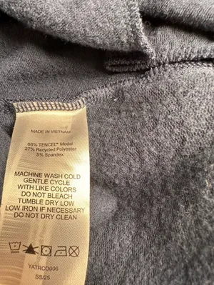 Quince Supersoft Fleece Sweatpants Navy Size L Tencel Modal Jogger Lounge thumbnail 6