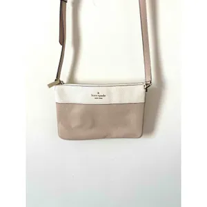Kate Spade Soft Leather Shoulder Crossbody Purse Handbag Cream Pink 10"x7"x4" thumbnail 6