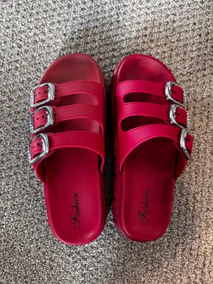 Hot pink sandals Red Size 7 thumbnail 3