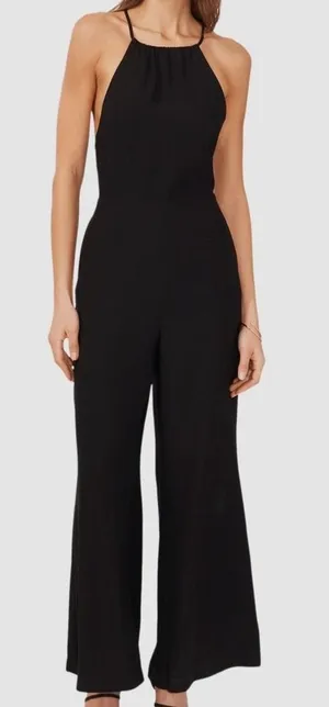 1.STATE Black Halter Wide Leg Jumpsuit XL thumbnail 1