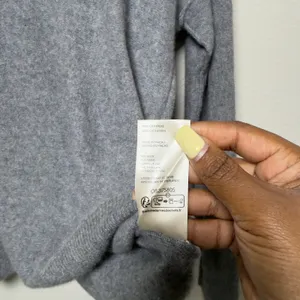 Free People Womens 100% Cashmere Cloudy Addie Sweater Large Gray Turtleneck thumbnail 6