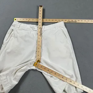 Vintage Abercrombie and Fitch Chino Shorts Womens 10 31W White High Rise Cotton thumbnail 3