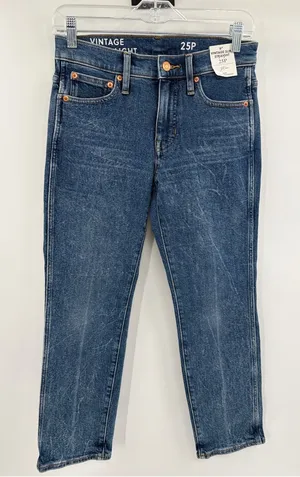 J. Crew women’s vintage slim straight blue jeans denim size 25P petite NWT thumbnail 1