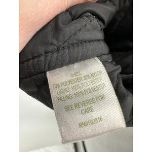 Garnet‎ Hill Black Essential Quilted Coat Snap Zip Removable Hood Sz 14 Pockets thumbnail 8