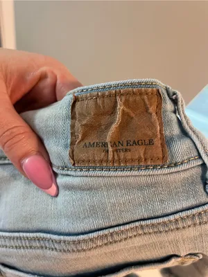 American Eagle Outfitters Light Blue Super Stretch Denim Cutoff Shorts thumbnail 2
