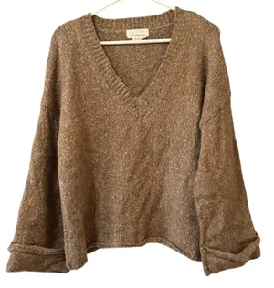 By Anthropologie Women Size XS Wool Blend Sweater Cuffed Sleeves Fall Autumn thumbnail 1