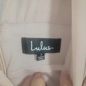 Lulus Heavenly Hues Blush Pink Chiffon Maxi Dress Small Pleated Plunging V-neck thumbnail 2