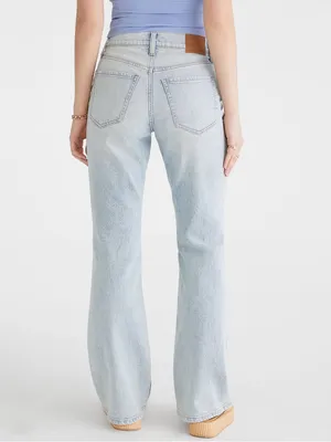 Aéropostale Women’s 2S High Rise Flare Jeans Light Wash Distressed Ripped Y2K thumbnail 2