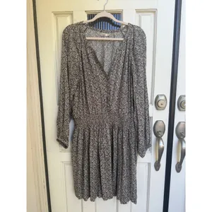 Faherty Womens Floral Print Long Sleeve Smocked Waist V Neck Mini‎ Dress Size XL thumbnail 13