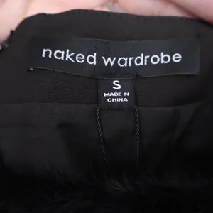 Naked Wardrobe Black Faux Fur Trim Cut-Out Mini Dress NWH19-D9 MN Mens S thumbnail 4