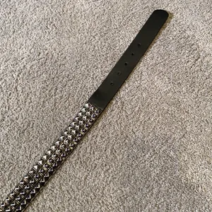 Women’s Black Belt with Silver Metal Detail Size M NWOT thumbnail 3