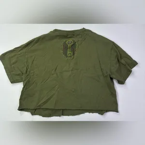 Korn band cropped t shirt size Medium Green thumbnail 2