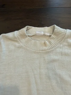 GAP Cream Ribbed Crewneck Sweater Size Medium - C11-260 thumbnail 4