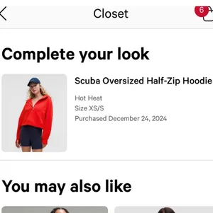 Lululemon Oversized Scuba Half Zip Hoodie Hot Heat Size XS/s thumbnail 5