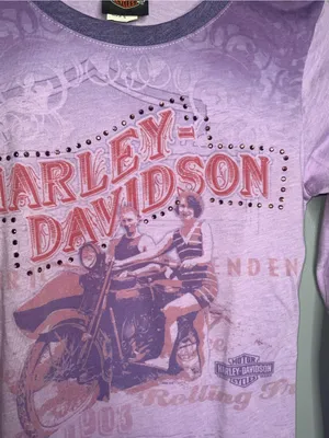 Harley-Davidson Lavender Ombre Long-Sleeve Graphic Tee Small thumbnail 3