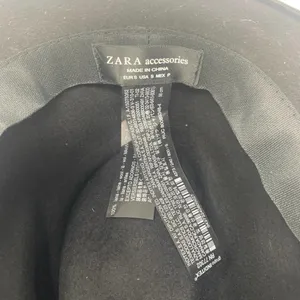 Zara Hat Wool Fedora Hat with Crystals Rhinestones Wide Brim Black‎ Size Small thumbnail 5