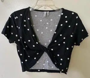ASOS black crop top thumbnail 1