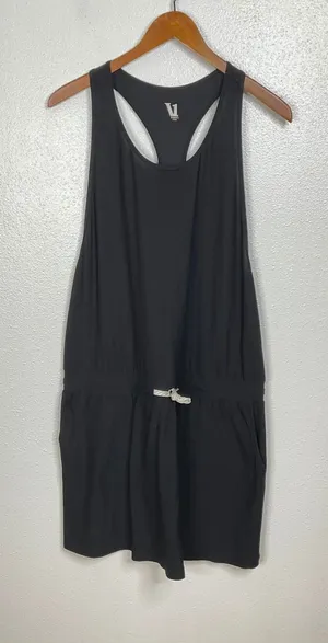 Vuori Womens Black Racerback Performance Dress Drawstring Waist XL VW341 thumbnail 1