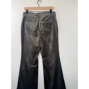 Anthropologie Maeve Womens Pants Gray Velvet Bootcut Stretch High Rise Size 6 thumbnail 8