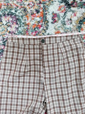 Plaid Pants Brown Size 28 thumbnail 5