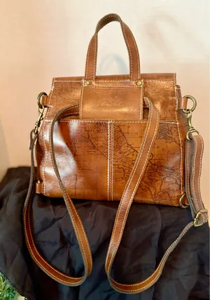 Patricia Nash Convertible, Backpack / Top Handle Bag, Map Print thumbnail 7