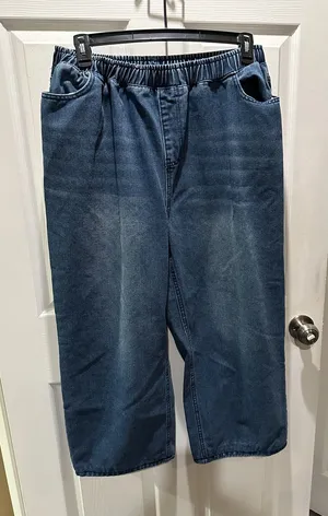 Men's Elastic Waist Relaxed Fit Jeans - Blue thumbnail 1