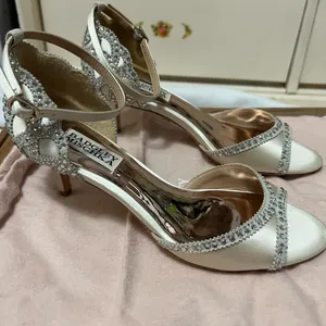 Badgley Mischka Gillian embellished jeweled sandals bridal thumbnail 6