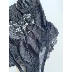 OH LA LA CHERI Women's Unlined Lace Lingerie Teddy with Underwire Black size Sma thumbnail 5