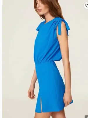 Amanda Uprichard Olympus Mini Dress in Blue thumbnail 7