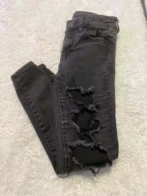 American Eagle Outfitters High Rise Distressed Skinny Jeans thumbnail 1